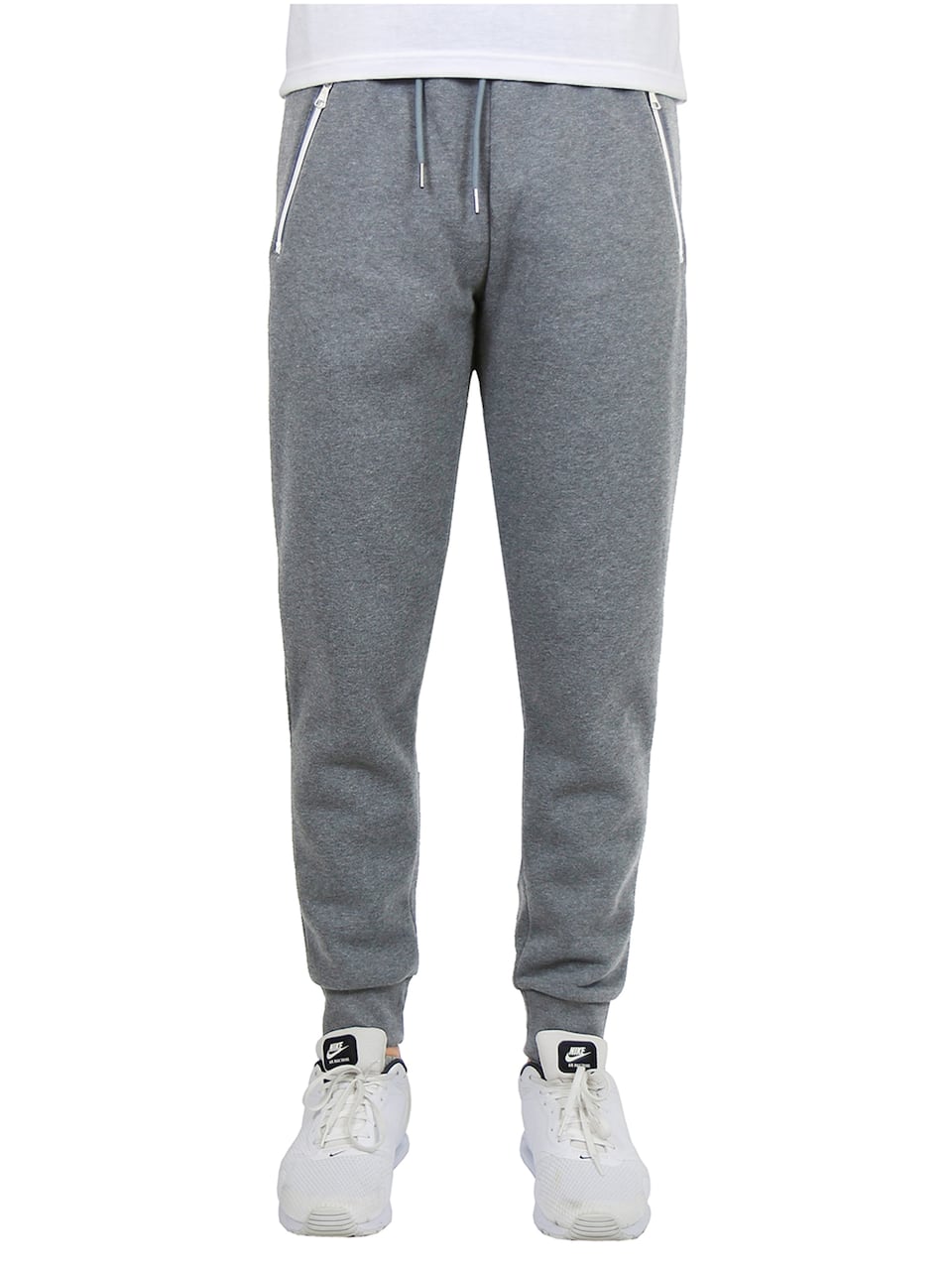 Galaxy by Harvic Men's Fleece-Lined Jogger Sweatpants With Zipper Pockets